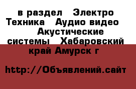  в раздел : Электро-Техника » Аудио-видео »  » Акустические системы . Хабаровский край,Амурск г.